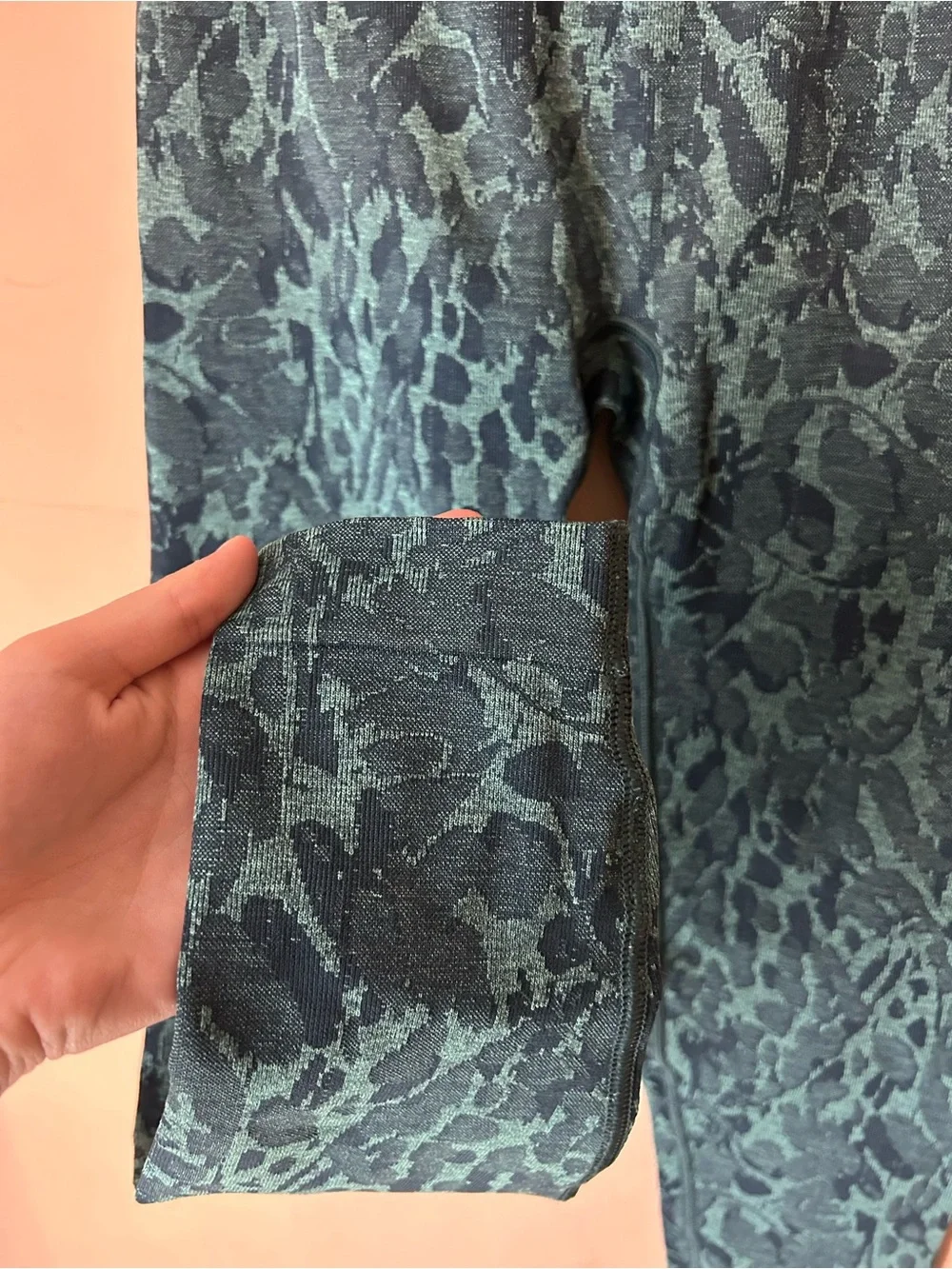 Gymshark Adapt Animal Seamless Leggings In Teal Butterfly Pattern Size S Active